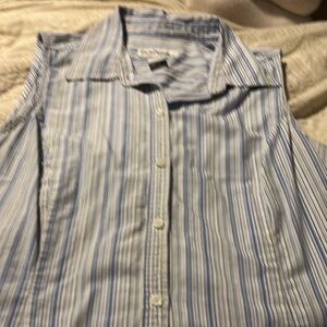 Women Blue Sleeveless Shirt